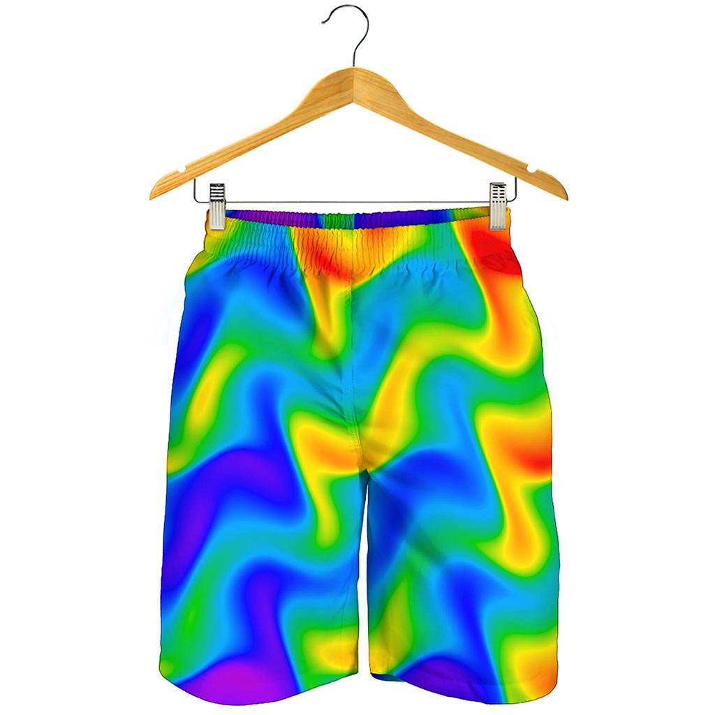 Rainbow Psychedelic Trippy Print Men's Shorts