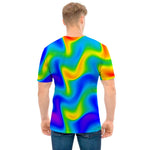 Rainbow Psychedelic Trippy Print Men's T-Shirt