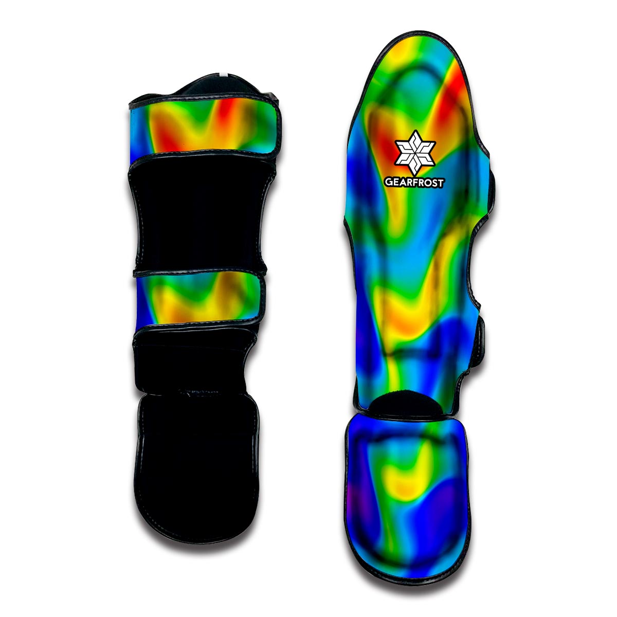 Rainbow Psychedelic Trippy Print Muay Thai Shin Guard