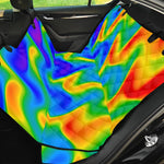 Rainbow Psychedelic Trippy Print Pet Car Back Seat Cover