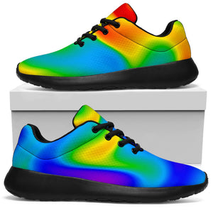 Rainbow Psychedelic Trippy Print Sport Shoes GearFrost