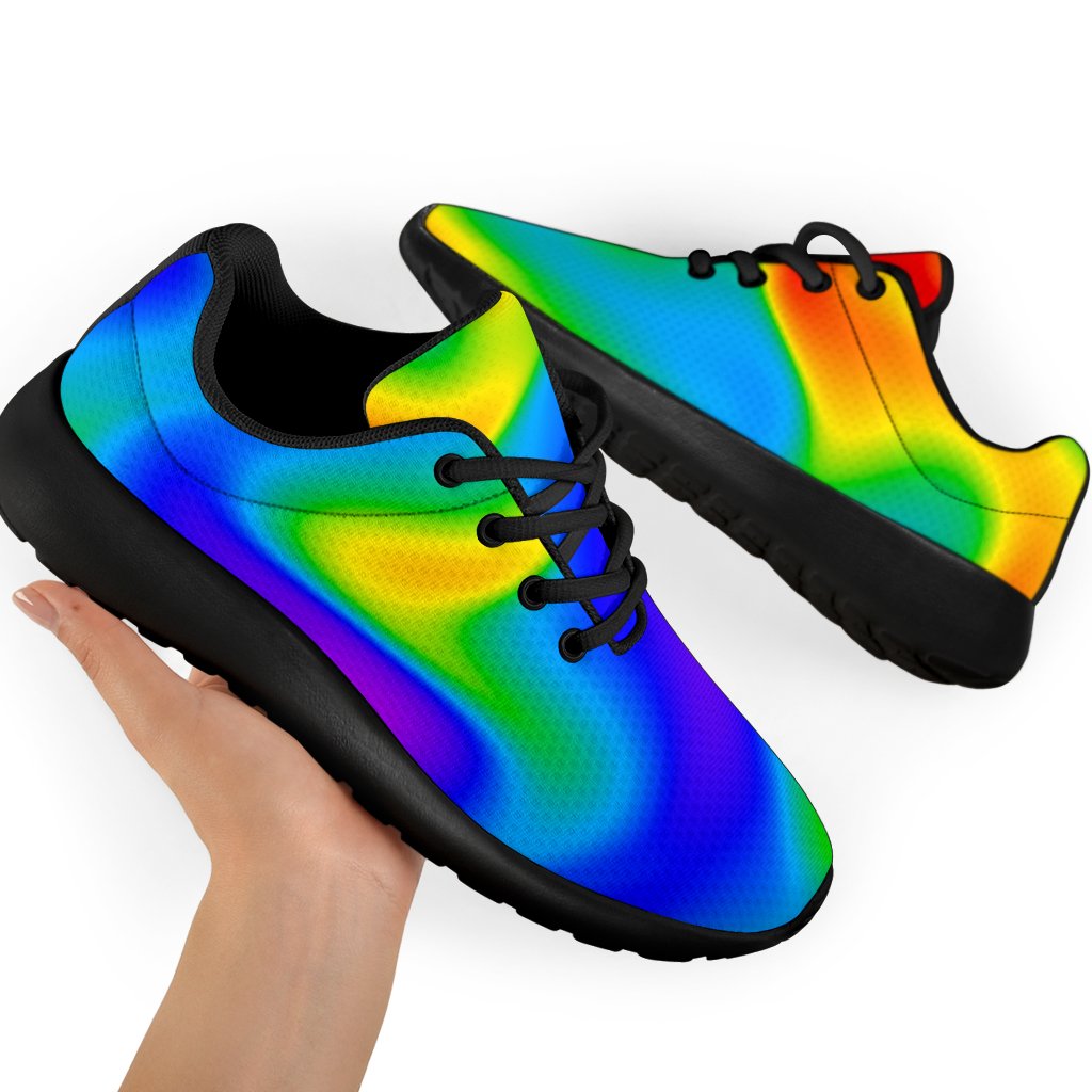 Rainbow Psychedelic Trippy Print Sport Shoes GearFrost