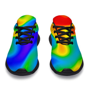 Rainbow Psychedelic Trippy Print Sport Shoes GearFrost