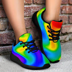 Rainbow Psychedelic Trippy Print Sport Shoes GearFrost