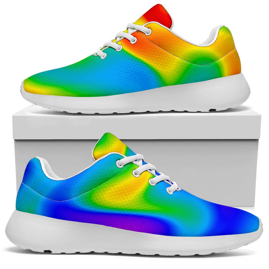 Rainbow Psychedelic Trippy Print Sport Shoes GearFrost