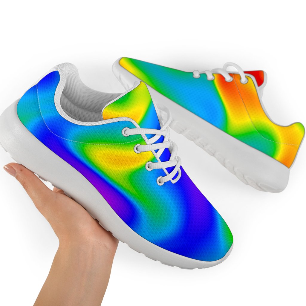 Rainbow Psychedelic Trippy Print Sport Shoes GearFrost