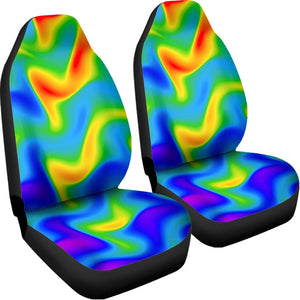 Rainbow Psychedelic Trippy Print Universal Fit Car Seat Covers