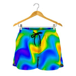 Rainbow Psychedelic Trippy Print Women's Shorts