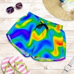 Rainbow Psychedelic Trippy Print Women's Shorts