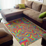 Rainbow Rave Print Area Rug