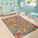 Rainbow Rave Print Area Rug