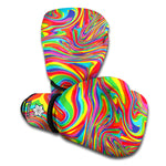 Rainbow Rave Print Boxing Gloves