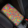 Rainbow Rave Print Car Center Console Cover