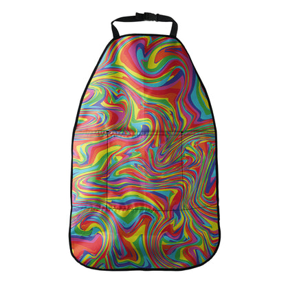Rainbow Rave Print Car Seat Organizers
