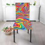 Rainbow Rave Print Dining Chair Slipcover