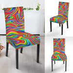 Rainbow Rave Print Dining Chair Slipcover