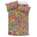 Rainbow Rave Print Duvet Cover Bedding Set