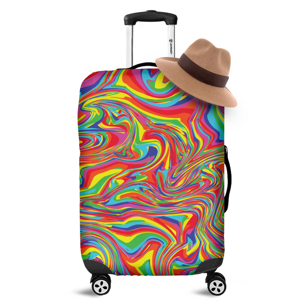 Rainbow Rave Print Luggage Cover