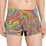 Rainbow Rave Print Men's Boxer Briefs