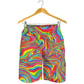 Rainbow Rave Print Men's Shorts