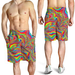 Rainbow Rave Print Men's Shorts