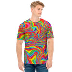 Rainbow Rave Print Men's T-Shirt