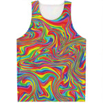 Rainbow Rave Print Men's Tank Top