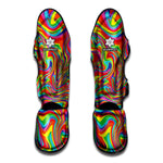 Rainbow Rave Print Muay Thai Shin Guard