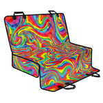 Rainbow Rave Print Pet Car Back Seat Cover