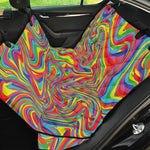 Rainbow Rave Print Pet Car Back Seat Cover