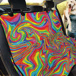 Rainbow Rave Print Pet Car Back Seat Cover