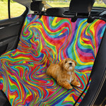 Rainbow Rave Print Pet Car Back Seat Cover