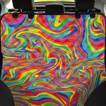 Rainbow Rave Print Pet Car Back Seat Cover