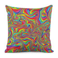 Rainbow Rave Print Pillow Cover