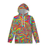 Rainbow Rave Print Pullover Hoodie