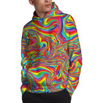 Rainbow Rave Print Pullover Hoodie