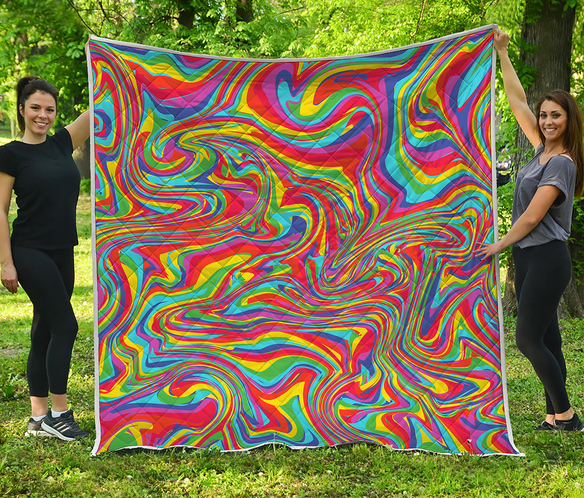 Rainbow Rave Print Quilt