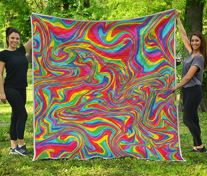 Rainbow Rave Print Quilt
