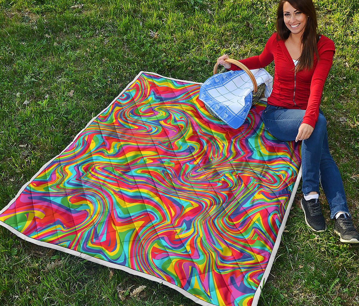 Rainbow Rave Print Quilt