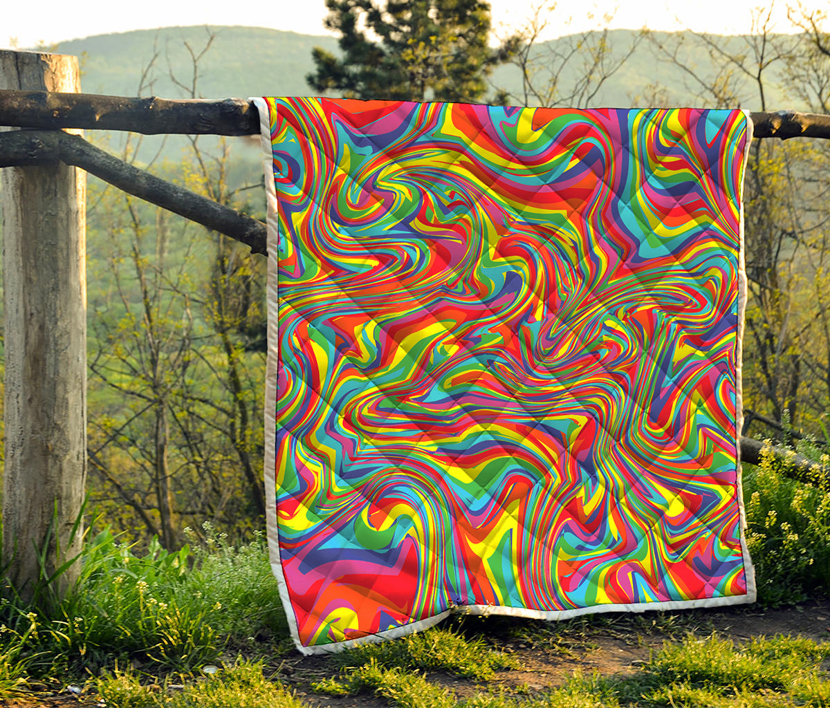 Rainbow Rave Print Quilt