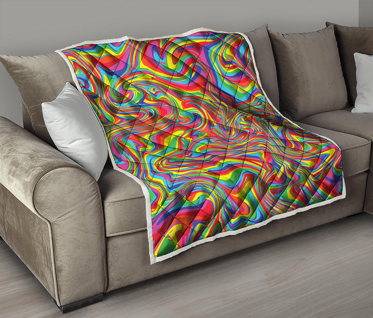 Rainbow Rave Print Quilt