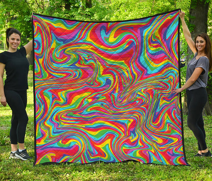 Rainbow Rave Print Quilt