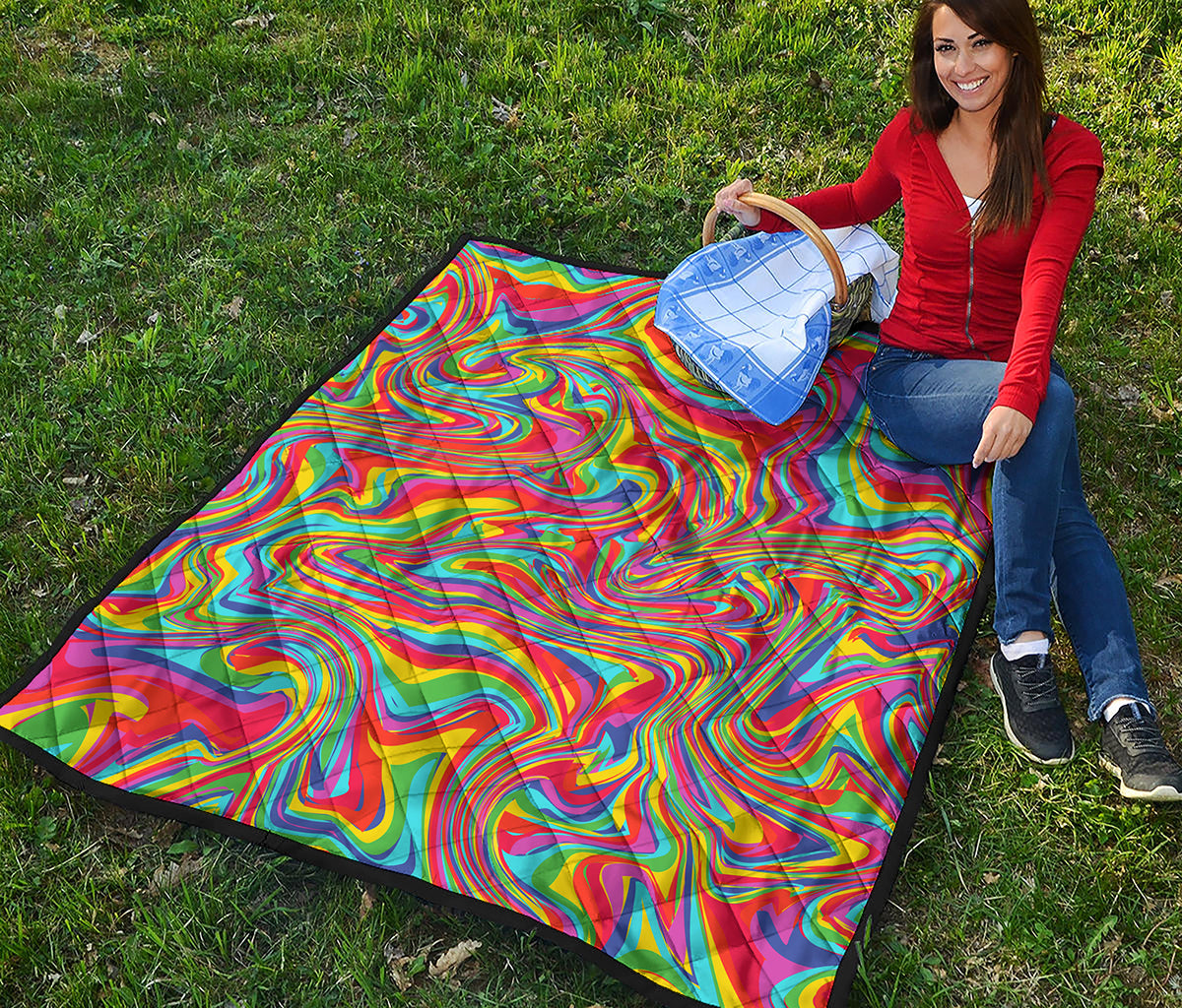 Rainbow Rave Print Quilt