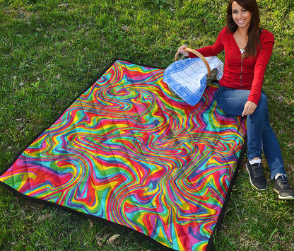 Rainbow Rave Print Quilt