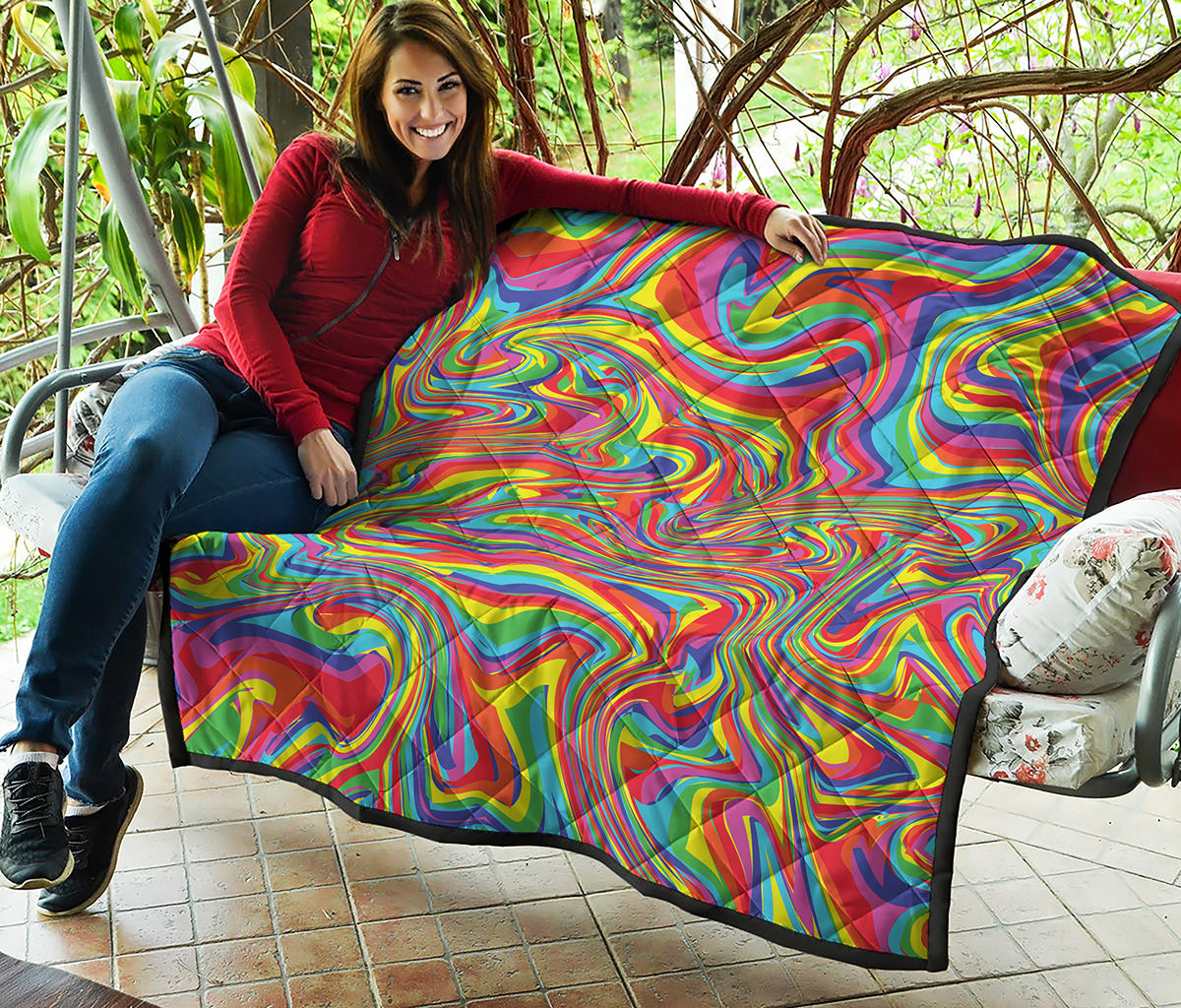 Rainbow Rave Print Quilt