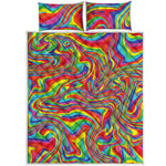 Rainbow Rave Print Quilt Bed Set