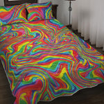 Rainbow Rave Print Quilt Bed Set