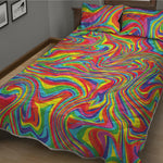 Rainbow Rave Print Quilt Bed Set