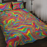 Rainbow Rave Print Quilt Bed Set