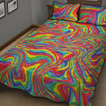 Rainbow Rave Print Quilt Bed Set